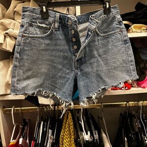 AGOLDE Parker Frayed Hem Jean Shorts